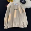 Erkek Hoodies Sweatshirts Erkekler Kadın Düz Renkli Sweatshirt Gotik Mektup Baskı Uzun Kollu Kazaklar Koreli Vintage Sweatshirts Büyük Boyu UNISEX HOODIEL230920