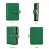 Wallets Contact'S Women Short Coin Purse Metal Frame Green Genuine Leather Wallet Holder Fashion Small For Woman