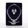 Комплект ожерелья и серег MYFEIVO с полным цирконом, 5 шт., роскошный свадебный браслет, кольцо для женщин, HQ0867