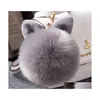 Keychains Fashion Accessories Fur Pom Keychain Fake Rabbit Ball Key Chain Porte Clef Pompom De Fourrure Pompon Bag Charms Bunny Ke182A