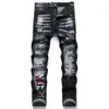 Designer Jeans Hommes Pantalons Lin Hip Hop Hommes Jeans En Détresse Ripped Biker Slim Fit Moto Denim pour Men56dn