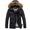 남성 겨울 자켓 두꺼운 따뜻한 파카가 과도한 하얀 오리 다운 자켓 남성 바람막이 아래 코트