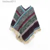 Dames Cape WeHello-mouwen sjaal voor dames Boheemse Poncho Capes Acrylvezels Mantel Herfst en Winter Toerisme Dame Nieuw L230920