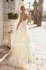 Off White Wedding Dresses with Stain Cape Two Pieces Applique Lace with Corset Princess Church Garden Bridal Gown Outfit