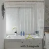 Shower Curtains Transparent Shower Curtains Simple Waterproof PEVA Bath Curtain Mildewproof Bathing Cover High Quality with 12pcs Plastic Hooks 230919