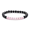 Strang 6 mm bunter rosa Opal-roter Stein, heilende Balance-Perlen, Reiki-Buddha-Gebet, natürliches Yoga-Armband, Schmuck