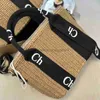 Torby plażowe Woody Beach Bag Słomka koszyk Raffia Weekend podróżny na ramię Crossbody luksusowe splot mężczyzn torebka torba duża pojemność unisex zwykłe torby sprzęgła