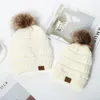 Designer 9 colori set genitore-figlio cappello lavorato a maglia cappello caldo da sci all'aperto cappello natalizio