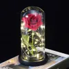 Christmas Decorations Beauty And Beast Rose light beautiful rose and pink beast on Crystal Dome for mothers day Valentine's gifts 230919