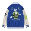 Herrenjacken Herrenjacken Männer Frauen Retro Cartoon Stickerei Varsity Japanisch Übergroße Frühling Herbst Baseball Jacke Mantel HipHop Harajuku College x0920