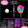 Other Event Party Supplies Colorf Led Glow Sticks Cotton Candy Cones Reusable Glowing Marshmallows Cheer Tube Dark Light For Drop Dhuih
