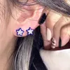 Brincos de garanhão 2023 azul cristal estrela pentagrama mini para mulheres meninas legal punk doce estética moda y2k jóias