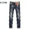 Mens Jeans Kstun Jeans Men ankomster Autumn Winter Direct Straight Retro Blue Stretch Vintage Casaul Streetwear Moto Biker Jeans Storlek 40 230920