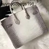 Himalayens sacs à main en cuir authentique en cuir blanc crocodile skin féminin féminin hindend sac à main a le logo ot2u