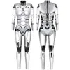 Catsuit-kostuums Robot Punk Jumpsuit Halloween Cosplay Sexy vrouwen Catsuit Cosplay-kostuums Punk Zentai Halloween-bodysuit Strak sexy pak