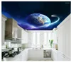 배경 화면 지구의 거실 천장 천장 커스텀 3D 벽화 벽지 유럽 스타일 입체 스테레오 스코픽