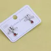 Pendientes ZFSILVER de Plata de Ley 925 con diseño de fuegos artificiales, gota de agua roja para mujer, accesorios de joyería, regalo de fiesta