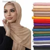 Women's Cape Ramadan överdimensionerade modala bomullshijabs kvinnor Lång muslimsk sjal halsduk vanlig mjuk turbanhuvud wraps abaya islamisk 180*85 cm l230920