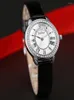 Armbandsur Små ovala strass Julius Lady Women's Watch Japan Quartz Elegant mode timmar armband läderflickans presentask