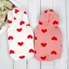 Abbigliamento per cani Cute Heart Dog Felpa con cappuccio Felpa Cappotto Autunno Inverno Pet Vestiti per cani Completo Cucciolo Yorkie Costume Chihuahua Pomerania Abbigliamento 230919