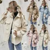 Kvinnorjackor Woolen Blend Single-Breasted Loose Warm Coats Office Lady Lady Tweed Outwear Female Streetwear Overcoat 230920