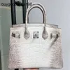 Bolso de diseñador Himalayans Bolsos Cuero genuino Himalayanss Hecho a mano Nilo Cocodrilo Lujo Mano Mujer