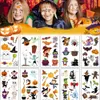 Autres fournitures de tatouage Halloween autocollants de tatouage dessin animé citrouille enfants bras visage maquillage drôle tatouage terreur araignée cicatrice zombie autocollant de tatouage décor 230919