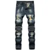 New Fashion Mens Ripped Jeans Casual Skinny Slim Fit Denim Pants Biker Hip Hop Jeans Men Plus Size 422279