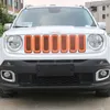 Inserts de calandre en maille, couverture de décoration de calandre avant pour Jeep Renegade 2016 – 2018, réseau ABS, accessoires extérieurs automobiles 228n