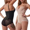 Women's Shapers Women Bodysuit Sexy Lace Jacquard BuLifter Shapewear Waist Trainer Body Shaper Corset Strappy-Back Chest Support Underwear