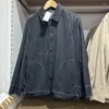 Vestes pour femmes Vintage Denim Bleu Couleur Coton Manteau Automne Manches Complètes Oversize Lâche Tenue Décontractée Vêtements De Rue