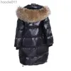 Kvinnor Down Parkas Maomaokong 2022 Kvinnor Vinter Black Loft Long Down Jacket Real Fox Päls krage Huvmode Vattentät kvinna Extra stor kappa L230920