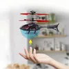 LED Flying Toys 2 canales Control de gestos Suspensión Helicóptero RC Aviones de inducción remota con luz de carga Juguete para niños para niño 230920