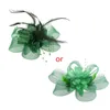 Hair Clips Accessories Fashion Sexy Women Mesh Fascinator Cocktail Tea Party Hat Wedding Church Clip With Feather Flower