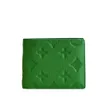 10a Top Tier Quality Luxries Designers Green Multiple Wallet Womens Real Leather Taurillon Flap Coin Purse Mens präglade brev Q2508