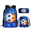 Outdoor-Taschen Sport Fußball Rucksack für Jungen mit Mittagessen Federmäppchen Galaxy Kindergarten Laptop schlanke Wäschetasche