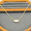 Rose Quartz Hexagon Pendant Colliers Collier Real Gold plaqué Sangles Bijoux de bijoux de la lettre avec sac à poussière GRATUIT