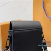 Borsa a tracolla vintage di design di lusso Portafoglio indossabile in pelle nera alla moda da donna