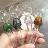 Mais novo Crânio Criativo L estilo queimador de óleo de vidro tubo reto colorido alto tubo de borosilicato tubos de unhas para água dab rig bong