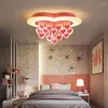 Lampes suspendues coeur lumières pour filles chambre mignon LED chambre lumière mariage princesse lampe enfants bébé fille