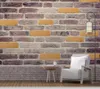 Tapeten Papel De Parede 3D Holzblockmaserung Stein Ziegel Marmor Muster Tapete Wohnzimmer TV Wand Schlafzimmer Bar Bierhaus Wandbild