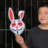 Party Masks Franks Rabbit mask parkour a kid adult full face cute folding rabbit Christmas party costume 230919