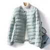 Piumino da donna Parka da donna Fodera in piumino d'anatra O-collo Scollo a V variabile Donna Inverno Mantieni caldo Piumino trapuntato ultraleggero senza colletto 230920