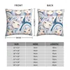 Pillow Gawr Gura Faces Funda de almohada Funda de poliéster suave Funda decorativa Manga Linda Funda para el hogar con cremallera 40 40 cm