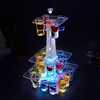 Strumenti da bar LED colorato cristallo luminoso Torre Eiffel Portabicchieri da cocktail Stand Bar Discoteca S Glorificatore in vetro Espositore Disco Decor 230920