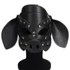 Accessoires de costumes PU Cuir Cochon Mignon Cosplay Masque Complet Sexy Adulte Fête Hommes Couvre-chef Jeu de Rôle Fétiche Masques D'animaux En Métal Rivet Couvre-tête