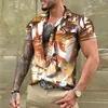 Męskie koszule 2023 Hawajska koszulka kwiatowa męska męska nadruk latem na krótkie rękawowe plażę na świąteczne tee ponadwymiarowe wyprzedaż odzieży