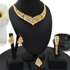 Ketting Oorbellen Set Dubai Marokkaanse Luxe Kleurrijke Damesfeest Bruidsbruiloft Mooie Sieraden Ethiopische Verlovingscadeau