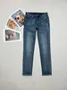 Kvinnors jeans designer blå mager jean för kvinnor europeisk höst och vinter ny elastisk höft lyft små fot blyerts byxor honung persika höft byxor wq6u