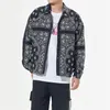 Bandana motivo paisley stampa giacca a vento stile corto cappotti streetwear hip hop giacche casual da uomo Tops296j
